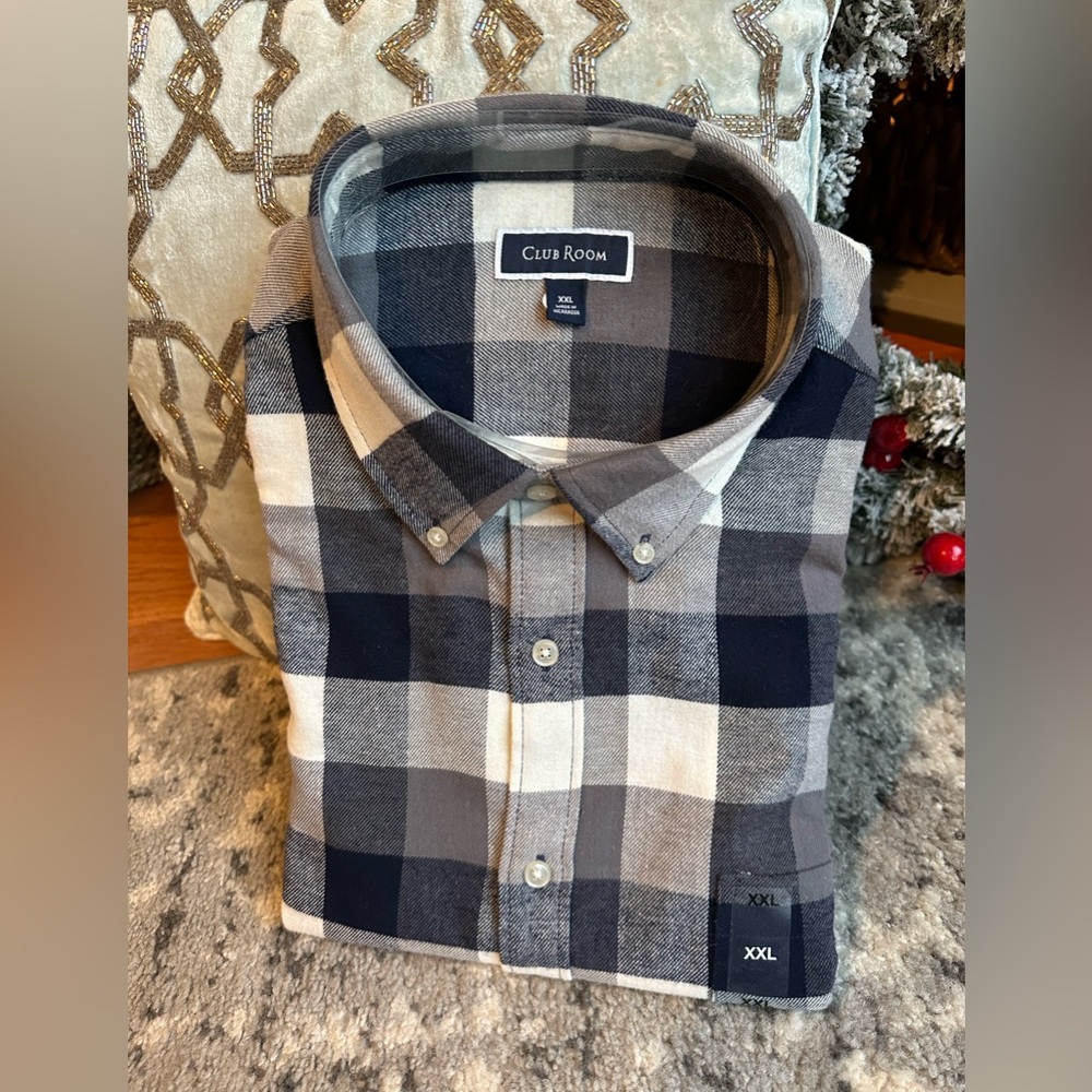 Club Room Men’s Flannel sz XXL brand new with tags